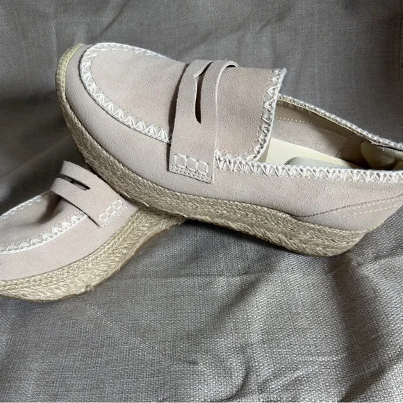 Dolce Vita Janine Platform Sneaker Loafer Women's Bone Nude Suede - Picture 7 of 10